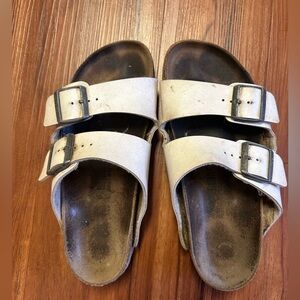 Birkenstock White Arizona Sandals - 39